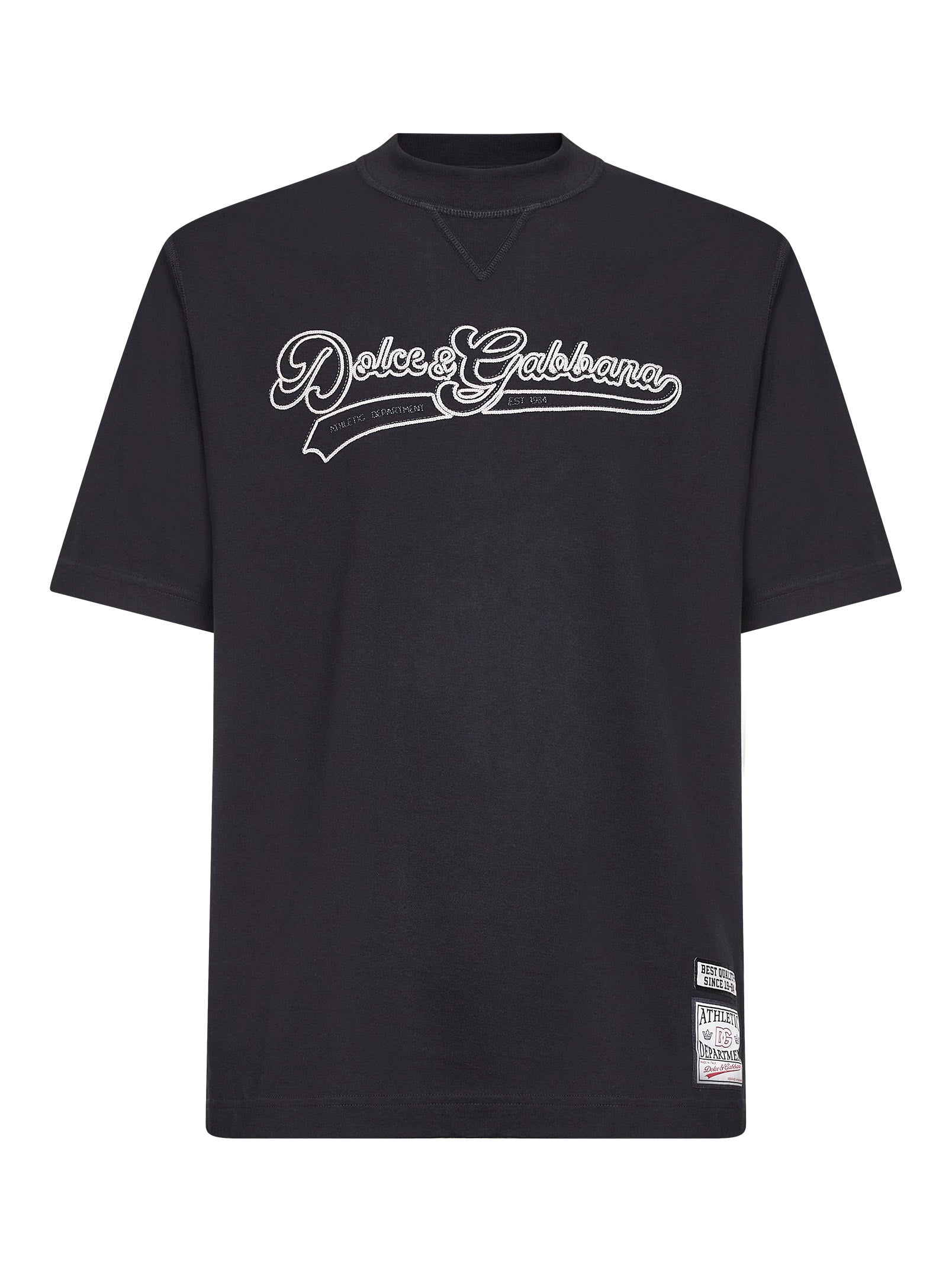 Black cotton jersey logo T-shirt – Daniello.com