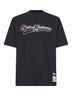 Black cotton jersey logo T-shirt