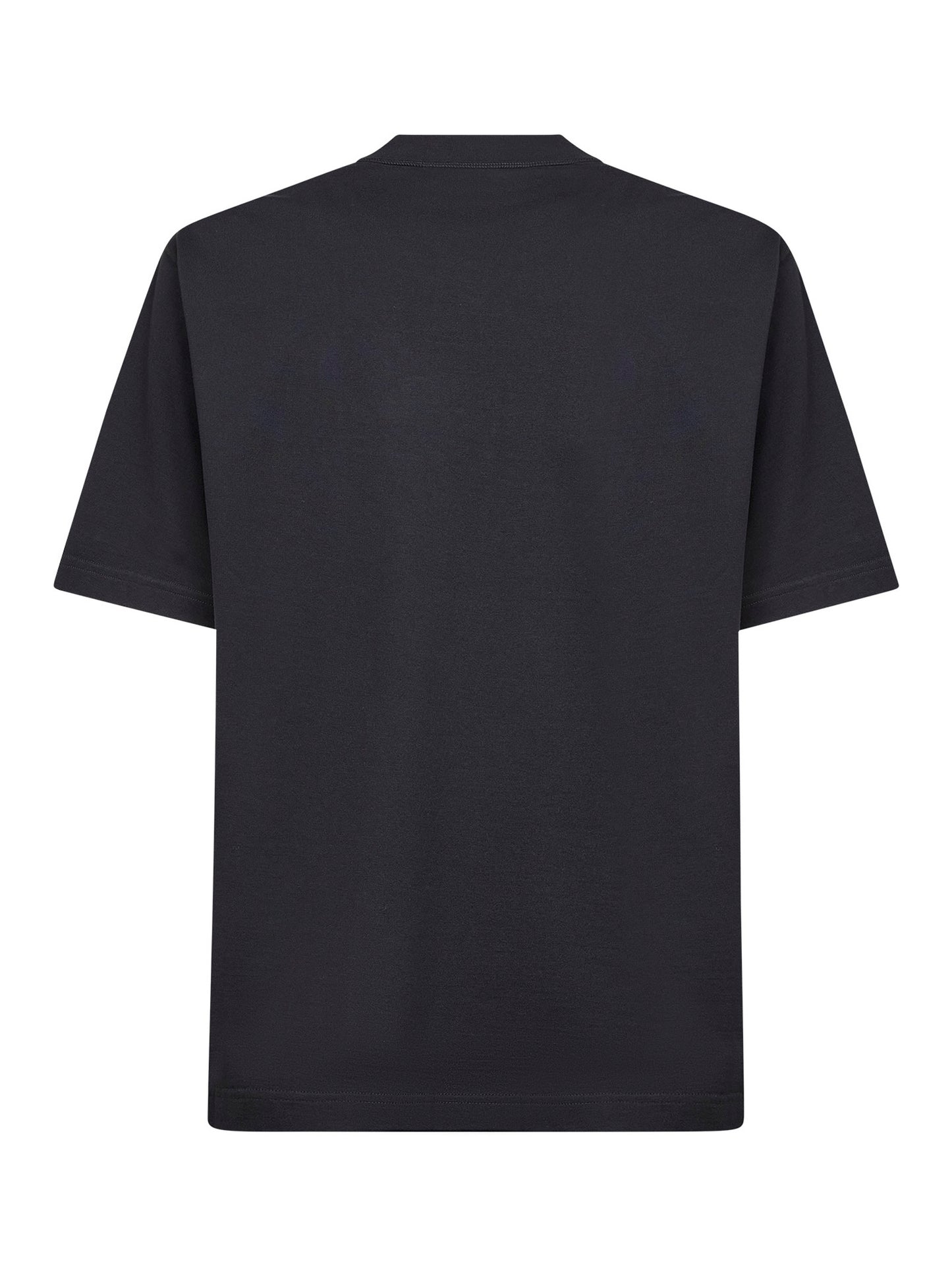 Black cotton jersey logo T-shirt