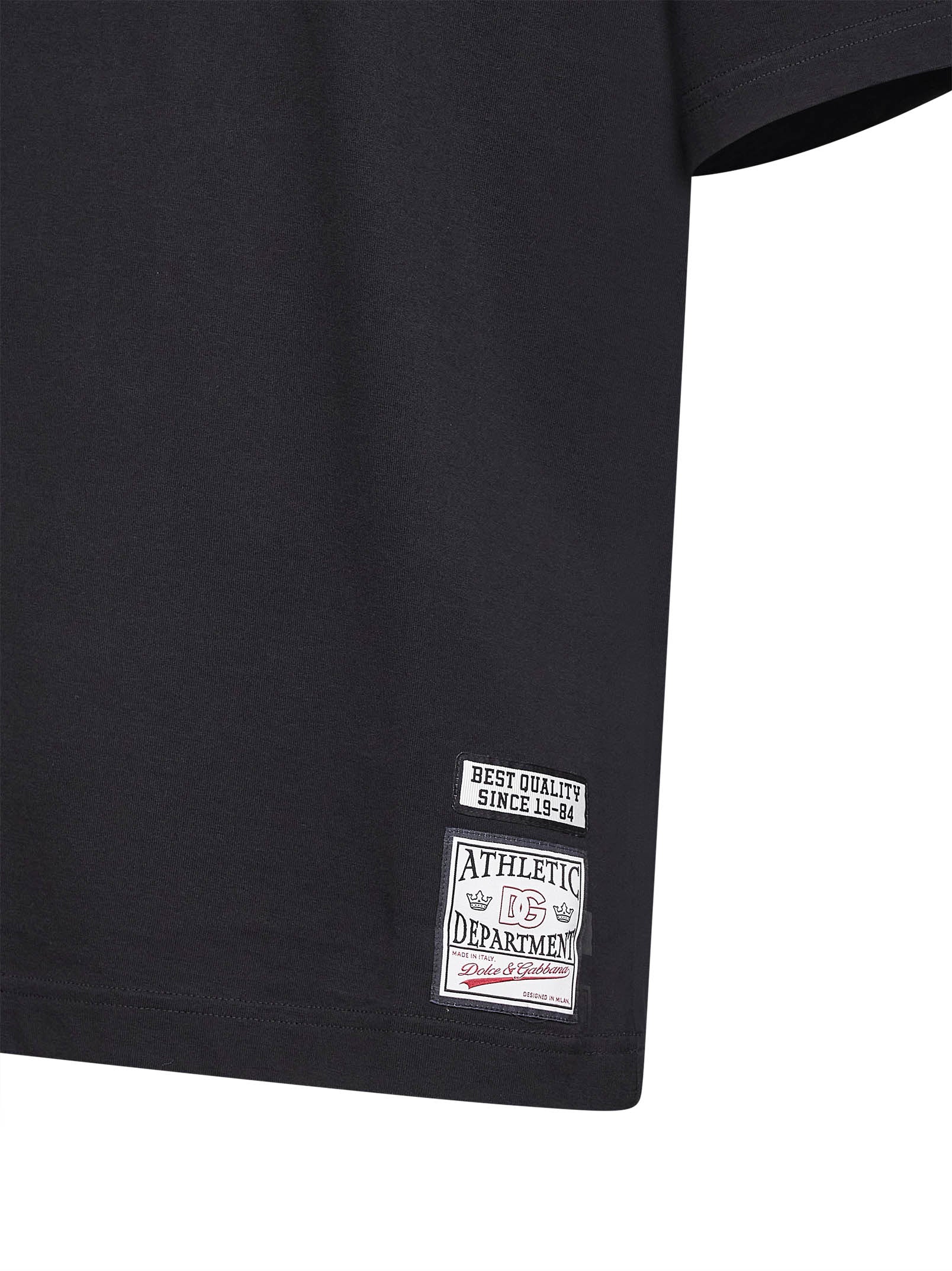 Black cotton jersey logo T-shirt – Daniello.com