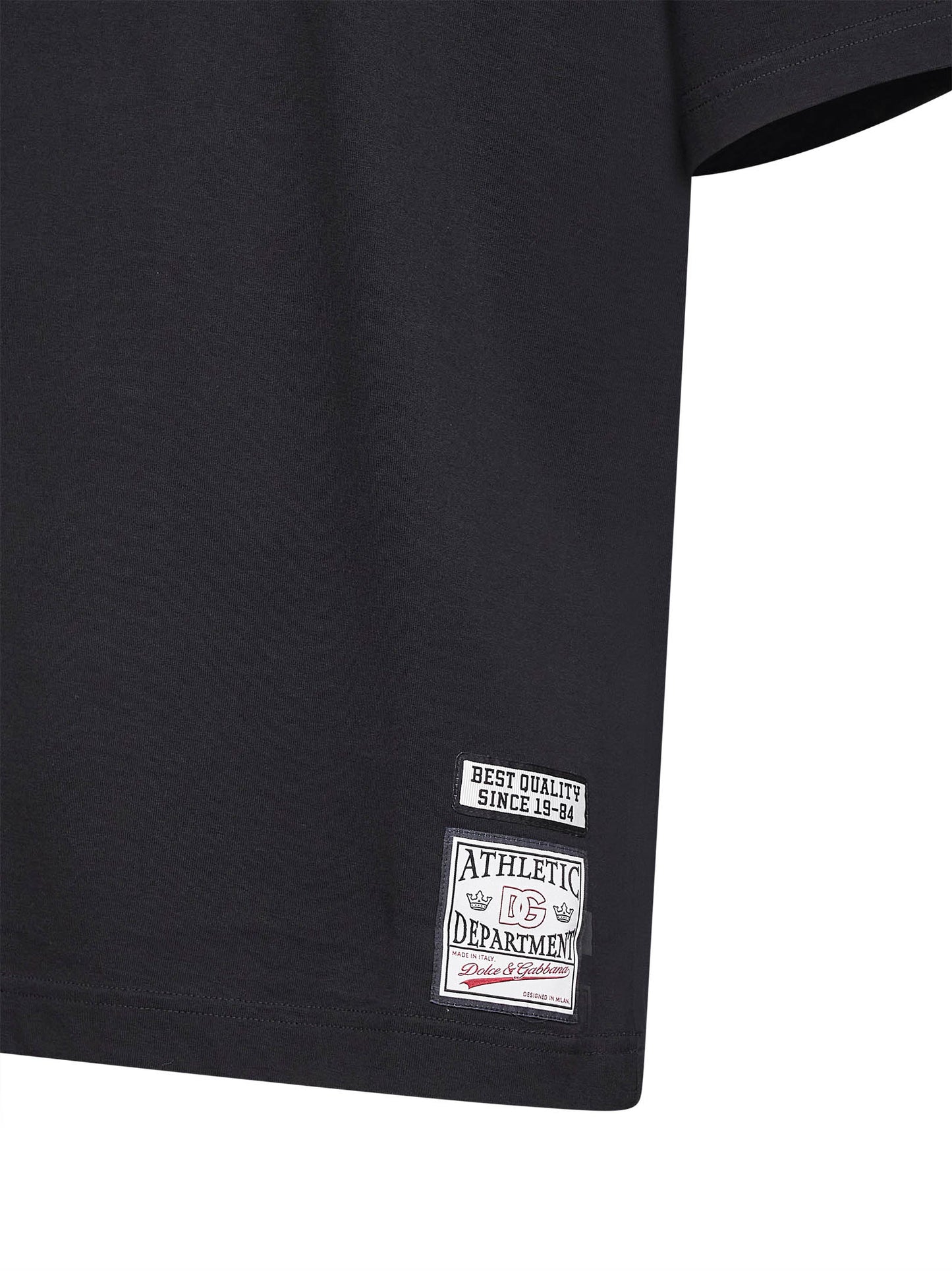 Black cotton jersey logo T-shirt
