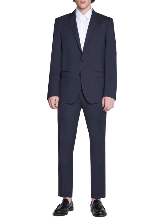 Blue single-breasted suit