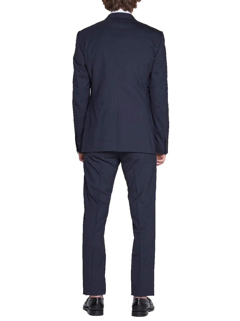 Blue single-breasted suit