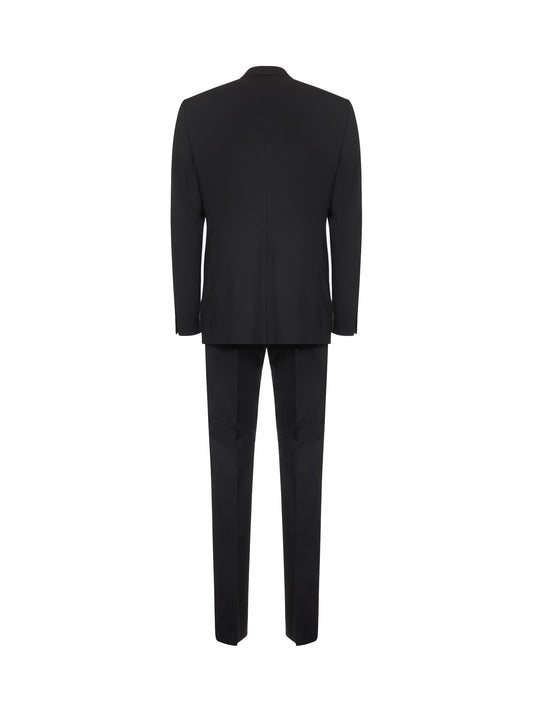 Black stretch wool Martini two-piece suit