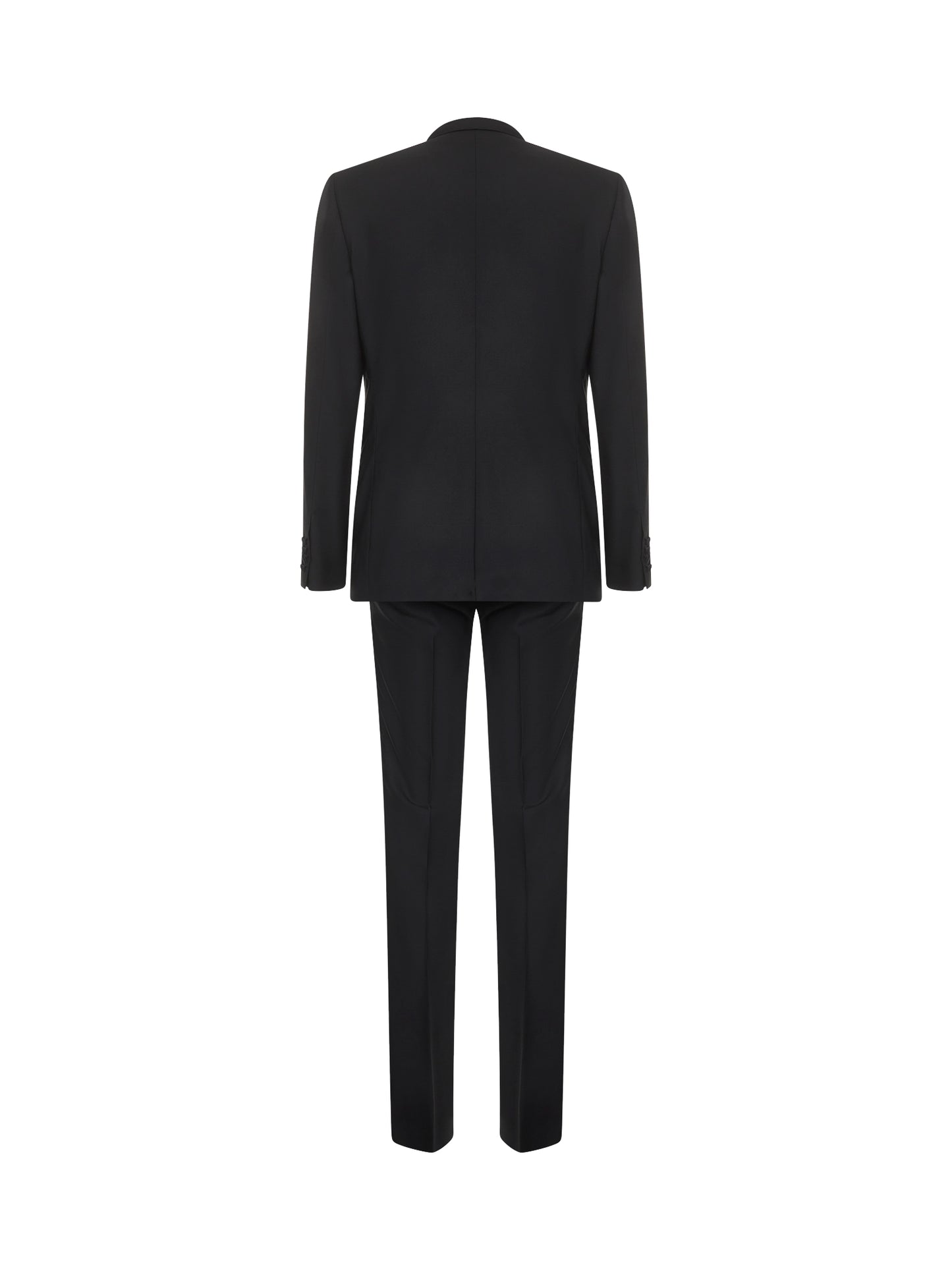 Black wool and silk three-piece Martini tuxedo suit