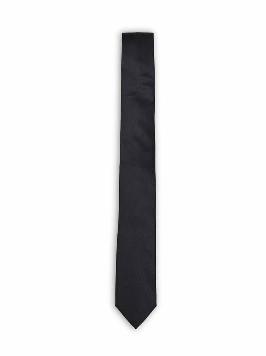 Black silk satin Martini tie