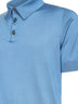 Maglia polo in seta azzurra