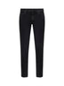 Jeans skinny in denim di cotone stretch nero