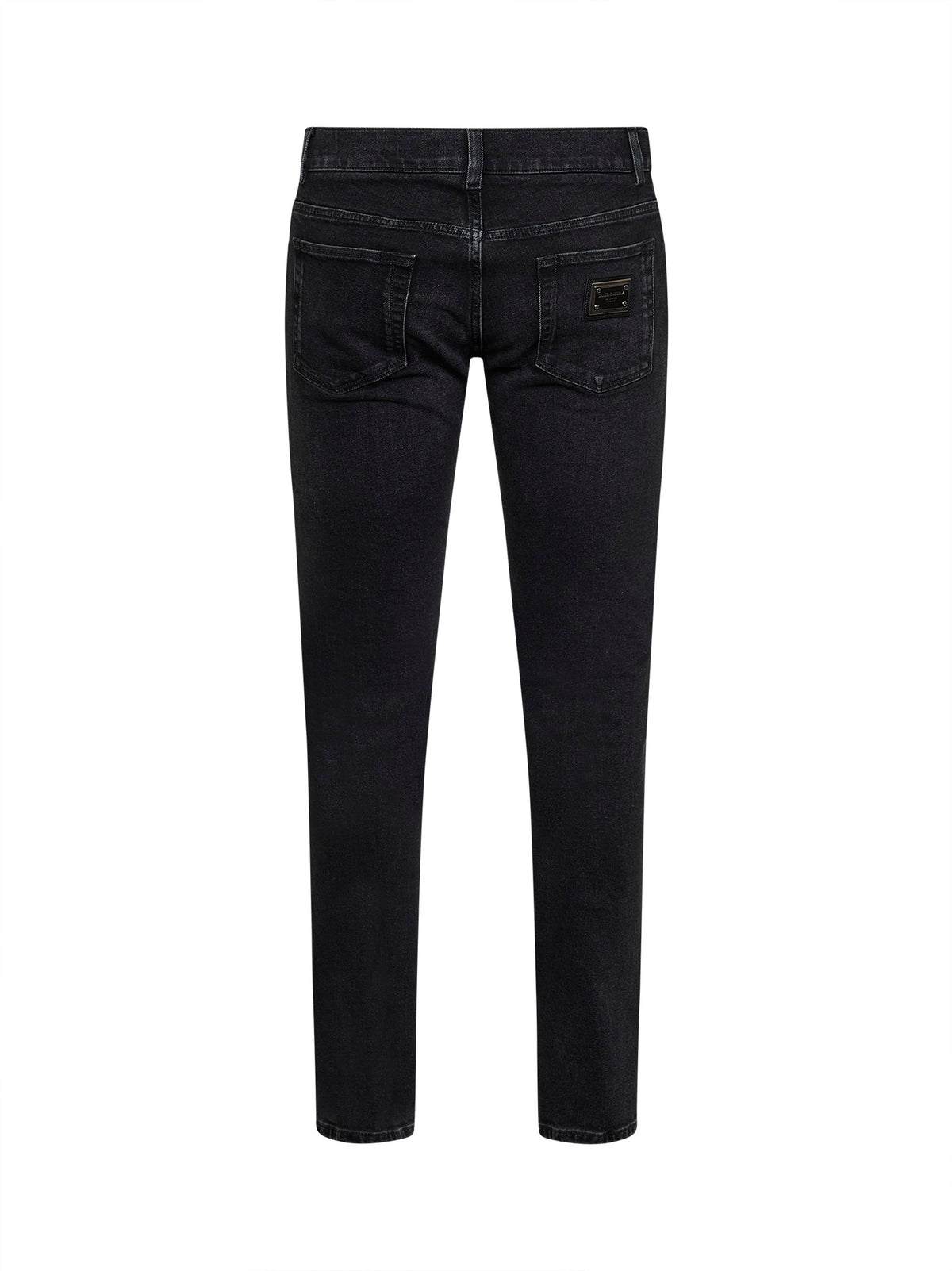 Jeans skinny in denim di cotone stretch nero