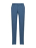 Pantaloni classici in lana vergine blu avio