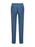 Pantaloni classici in lana vergine blu avio