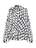 Camicia cocoon in viscosa nera stampa Soft Ellipses