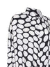 Camicia cocoon in viscosa nera stampa Soft Ellipses