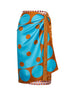 Printed silk wrap scarf-skirt
