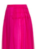 Gonna lunga con arricciature in mussola di seta fucsia