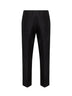 Pantaloni sartoriali crop in lana e seta nero