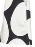 Miniabito ad A in duchesse nero con stampa Oversized Ellipses
