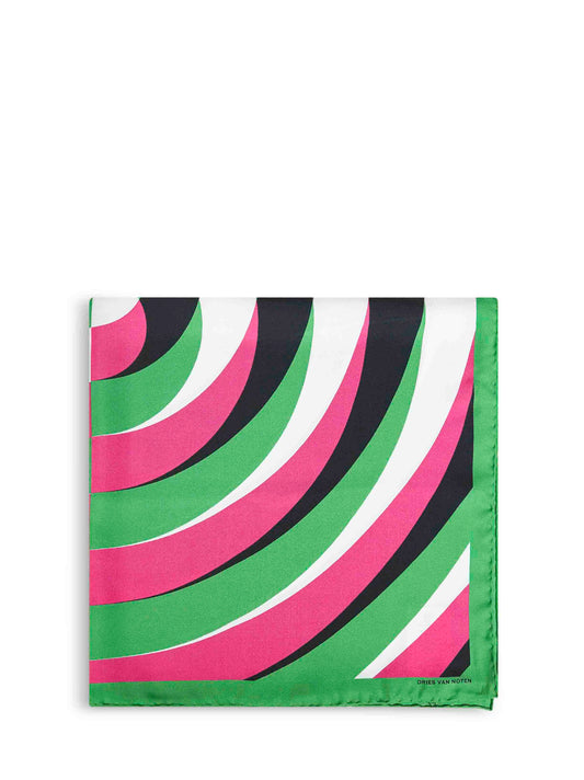 Graphic-print silk square scarf