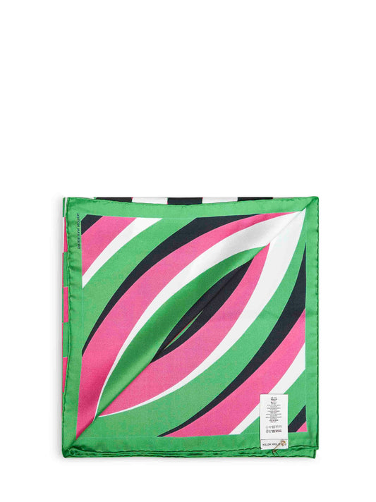 Graphic-print silk square scarf