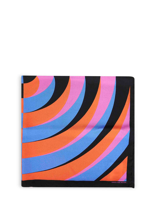 Graphic-print silk square scarf