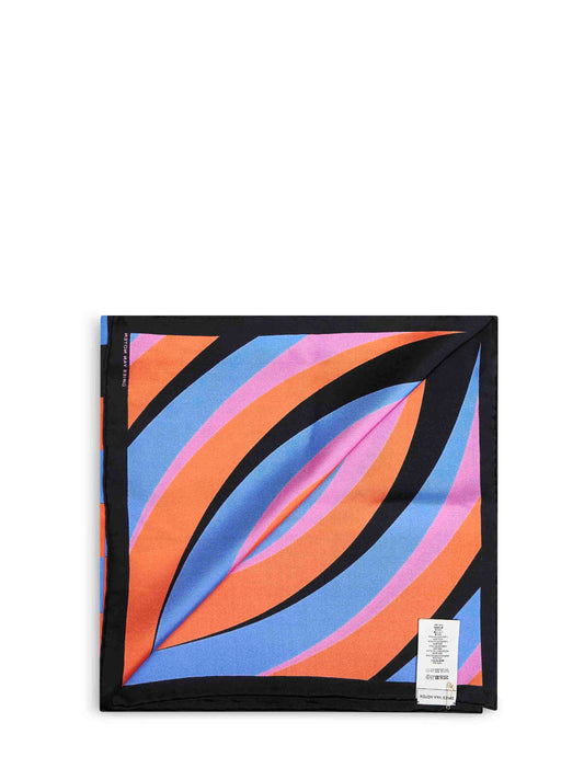 Graphic-print silk square scarf