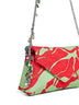 Pistachio clutch bag with chain shoulder strap