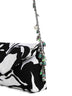 Black clutch bag with chain shoulder strap