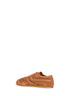 Tan suede sneakers with leather details
