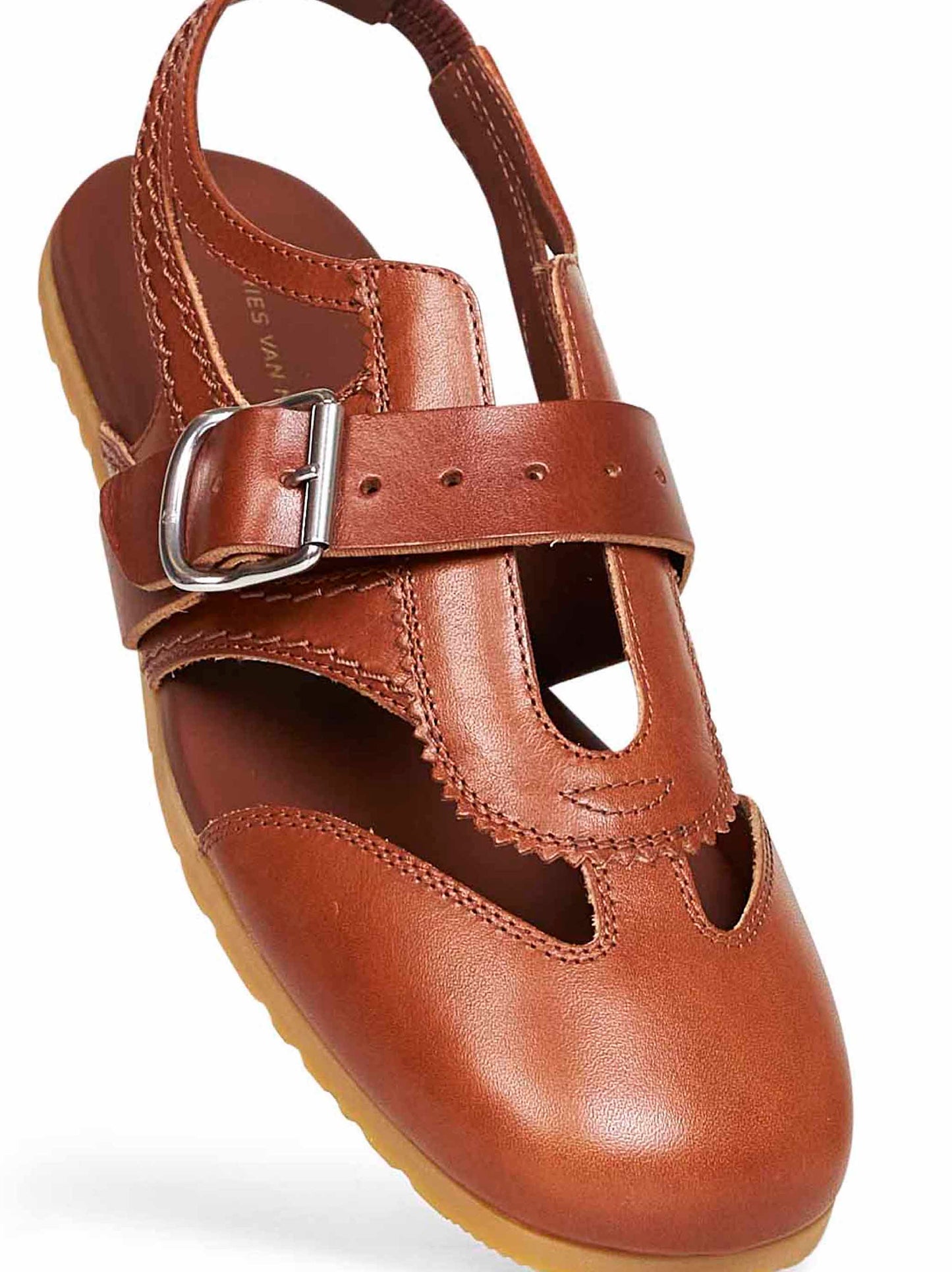 Sandali flat stile ragnetto in pelle di vitello bordeaux<BR/>