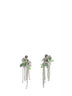 Brass beads and crystals-embellished earrings