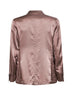 Old rose viscose and cotton double-breasted blazer