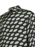 Camicia in cupro nero stampa Soft Ellipses