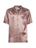 Camicia bowling in misto viscosa rosa con paillettes Firework