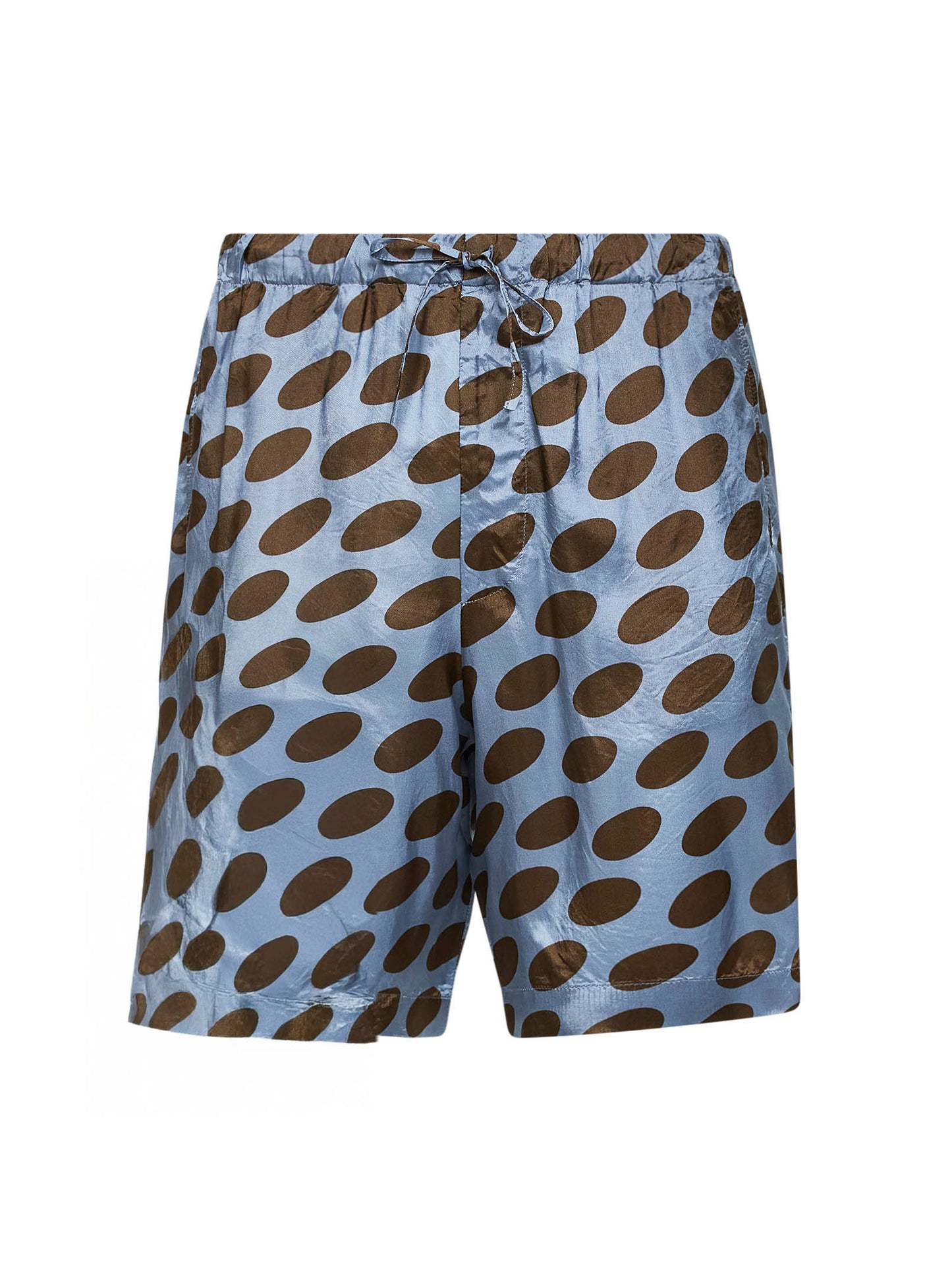 Steel cupro Soft Ellipses-printed shorts