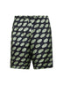 Black cupro Soft Ellipses-printed shorts