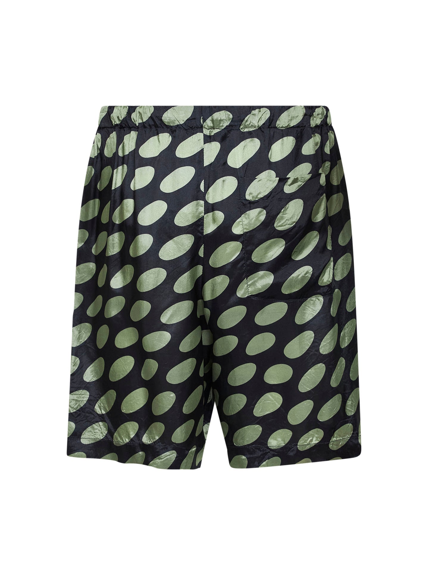 Black cupro Soft Ellipses-printed shorts
