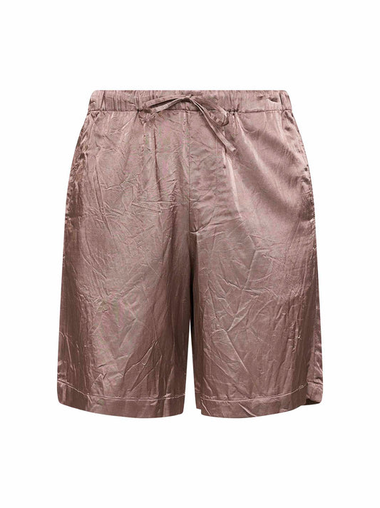 Shorts in viscosa e cotone rosa