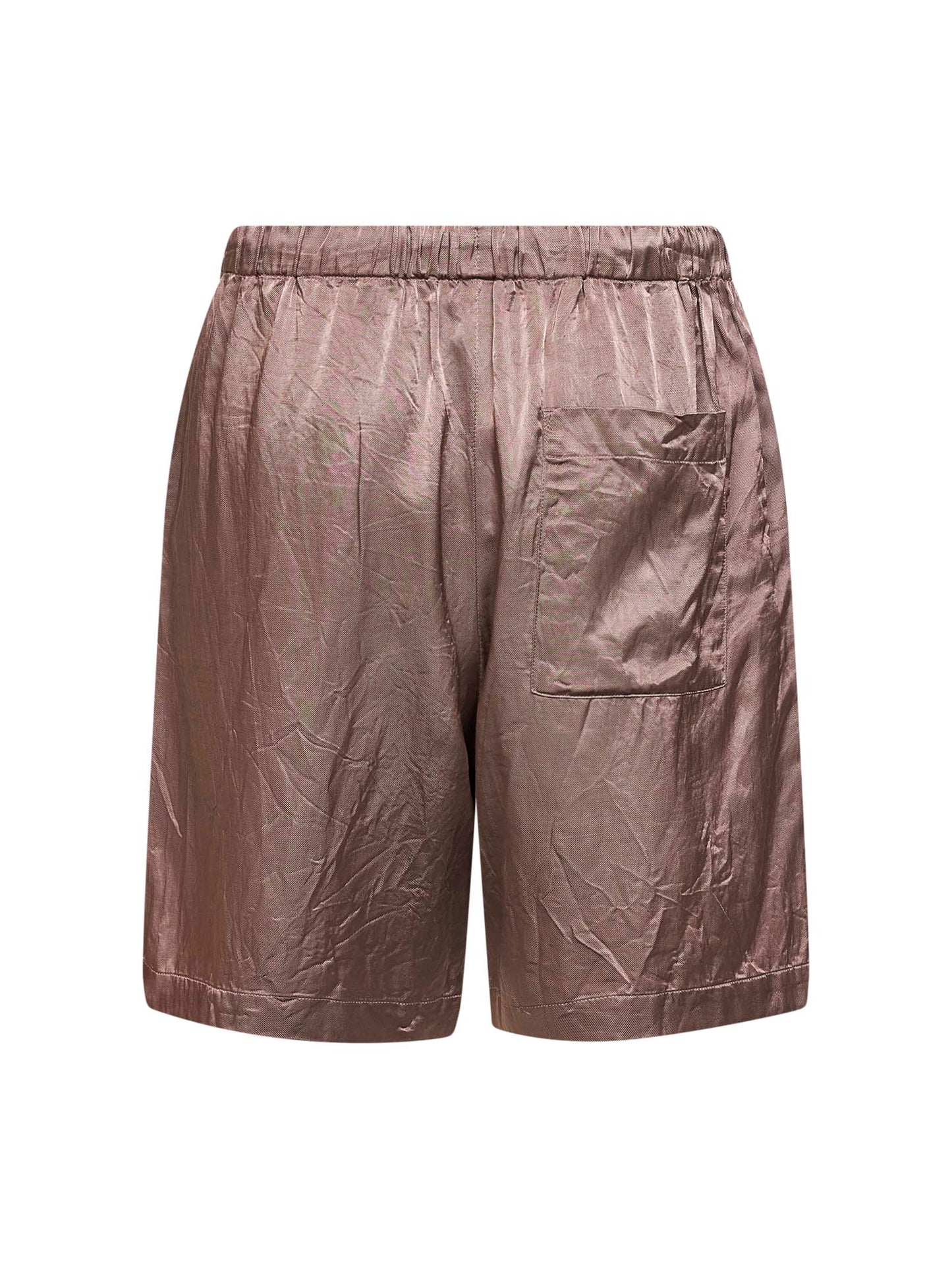 Shorts in viscosa e cotone rosa