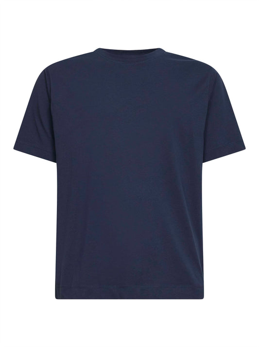 T-shirt girocollo regular-fit in jersey blu navy