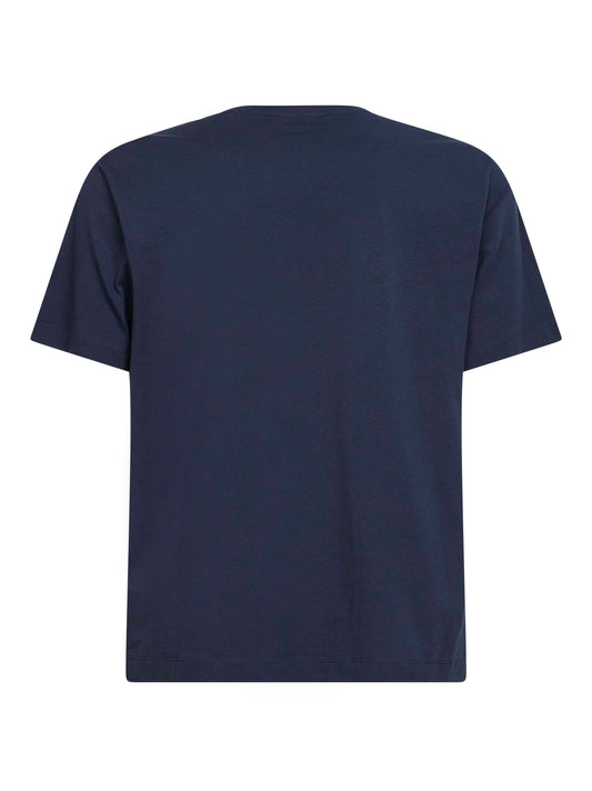 T-shirt girocollo regular-fit in jersey blu navy