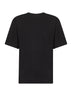 Black cotton jersey oversized T-shirt