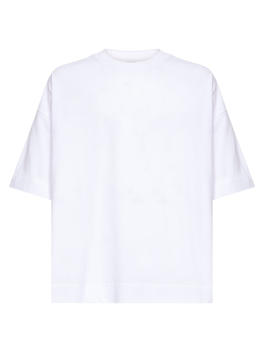 T-shirt girocollo oversize in jersey bianco