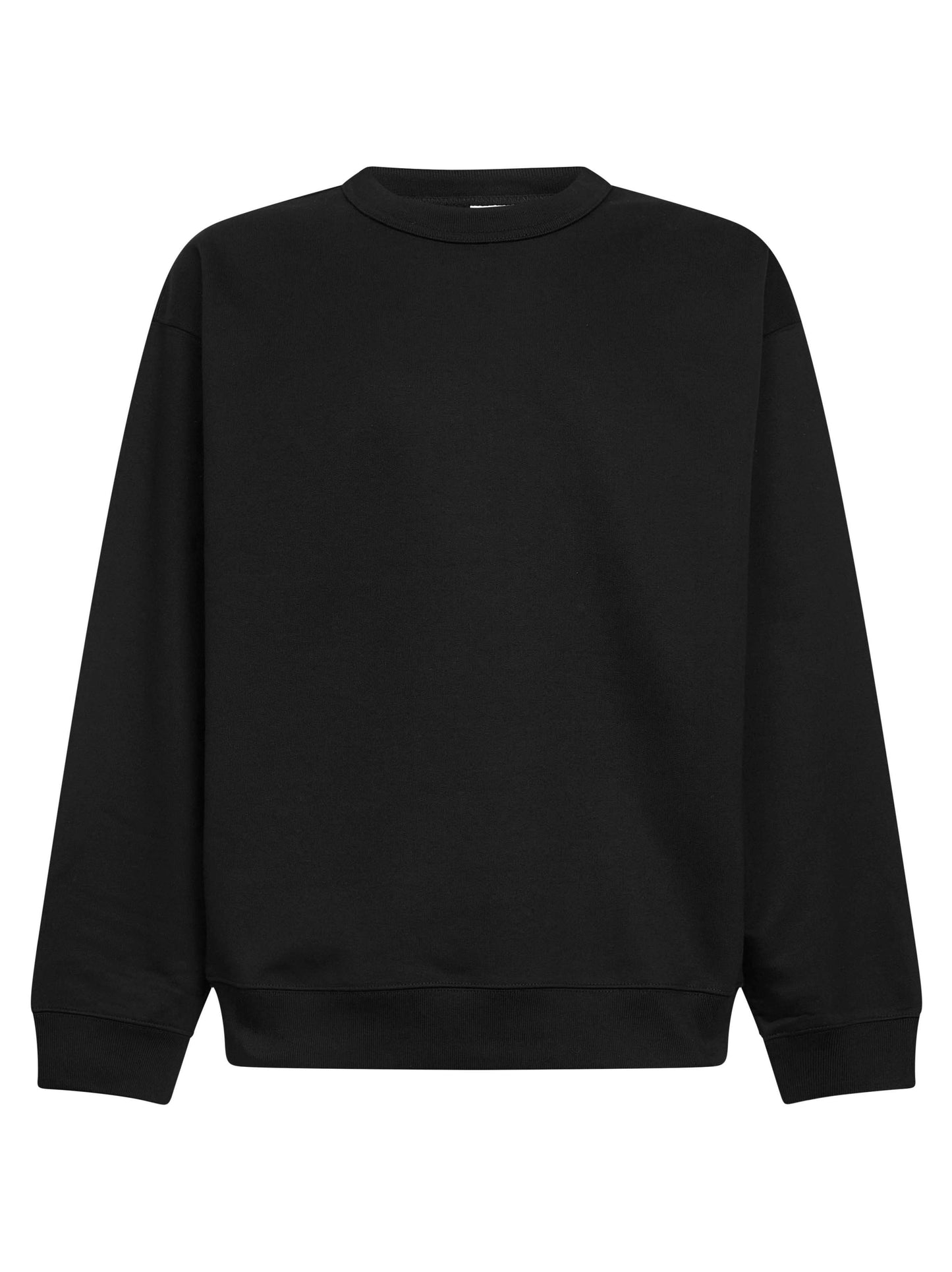 Felpa oversize in cotone nero