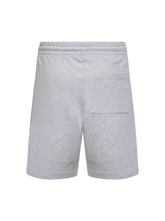Bermuda in felpa di cotone grigio melange