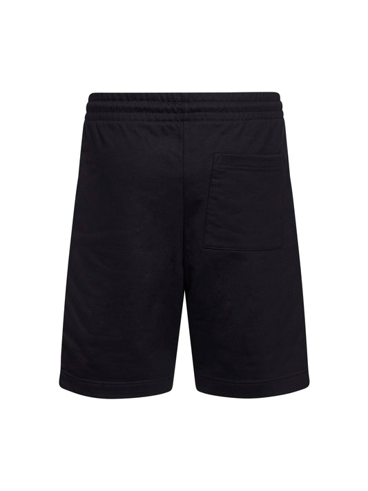 Bermuda in felpa di cotone nero