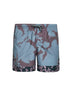 Shorts da mare in nylon stampato petrolio