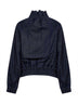 Blouson cocoon in denim di cotone indaco