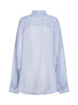 Camicia cocoon in cupro a righe azzurro