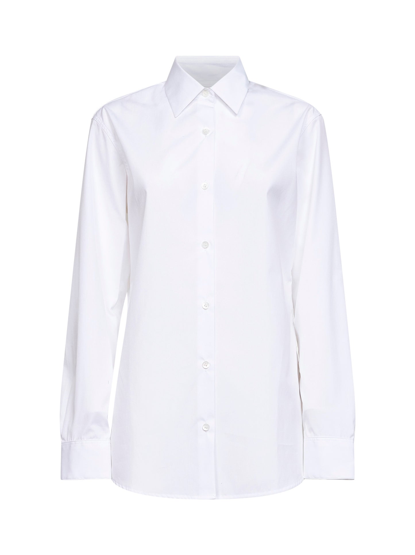 Camicia Clavelly in popeline di cotone bianco