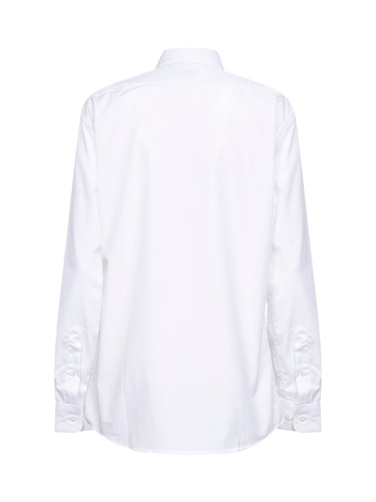 Camicia Clavelly in popeline di cotone bianco
